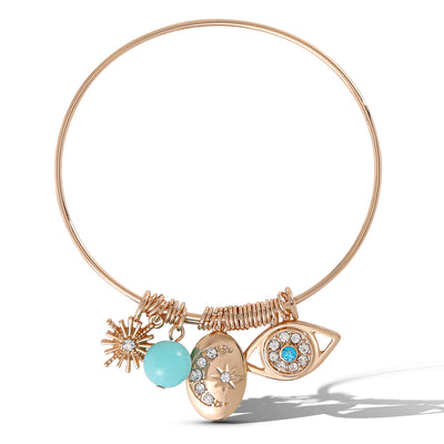 Jessica Simpson Turquoise Evil Eye Collar Necklace
