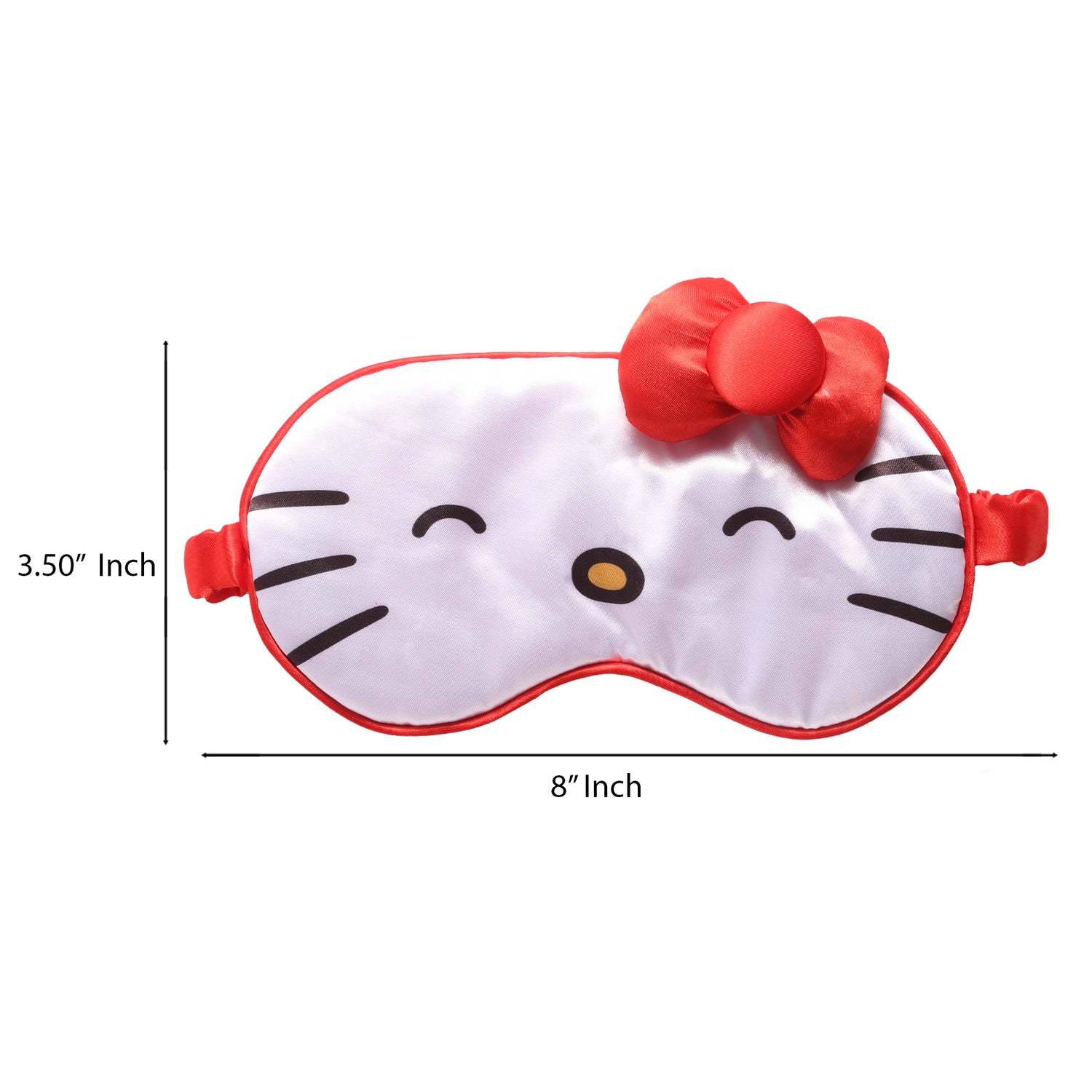 Hello Kitty Sleep Mask Official License, Satin Eye Mask for Sleeping with 3D Bow, Sanrio Gifts