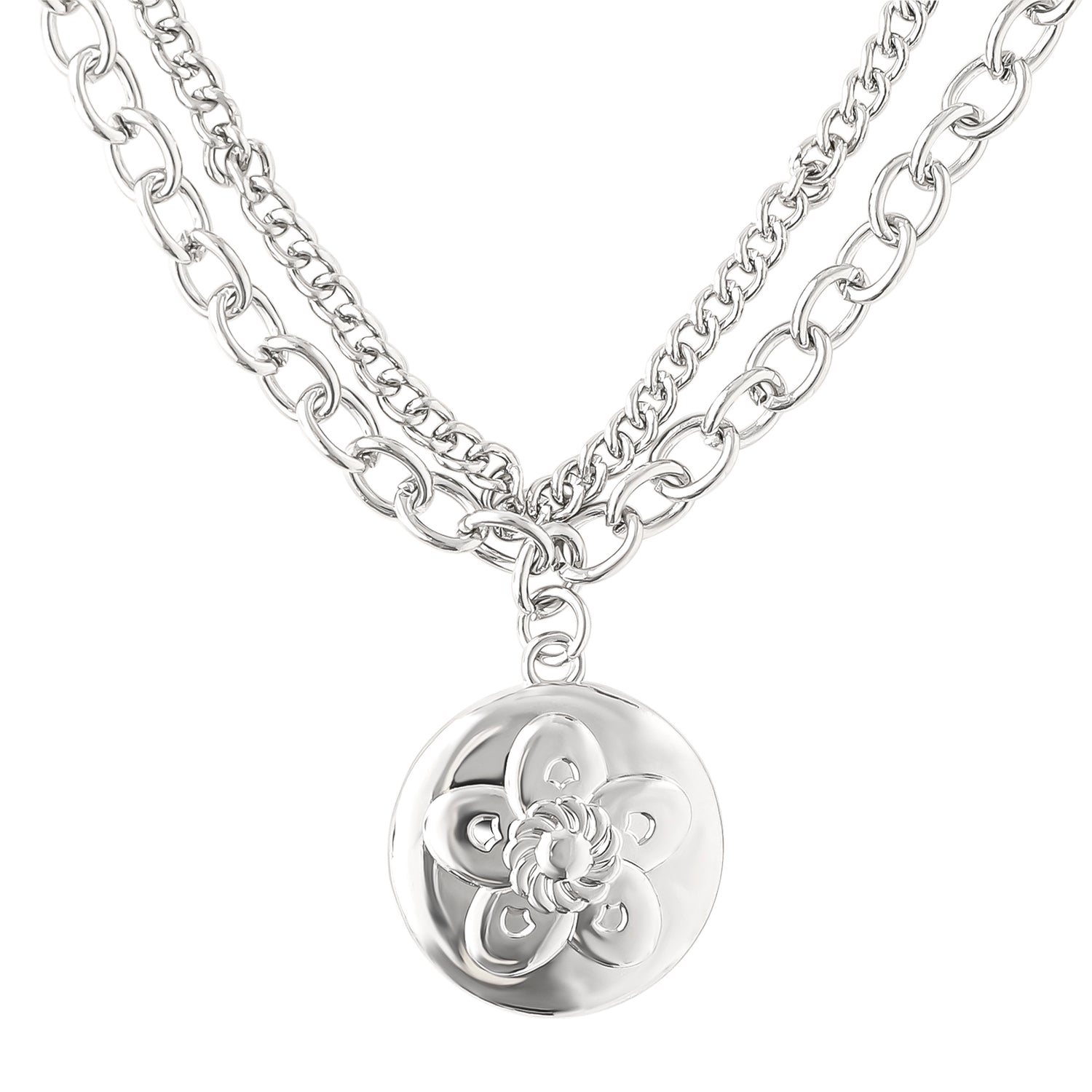 KPop Demon Hunters Lotus Flower Layered Necklace Official License