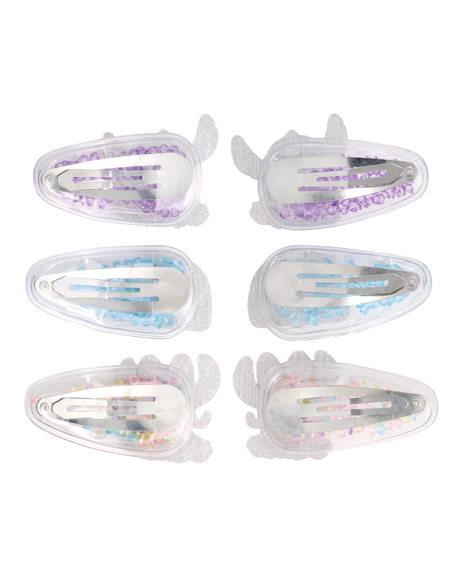 Stitch Hair Clip 6-Piece Set Official License, Snap Back Shaker Hair Clips, Lilo and Stitch Accessories, Small Disney Gifts