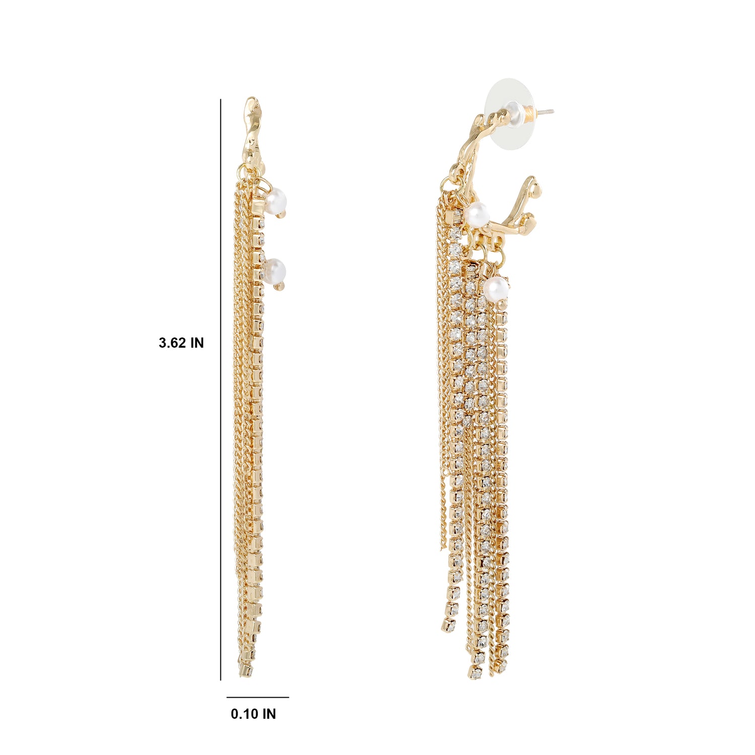 BCBGeneration Layered Tassel Statement Earrings