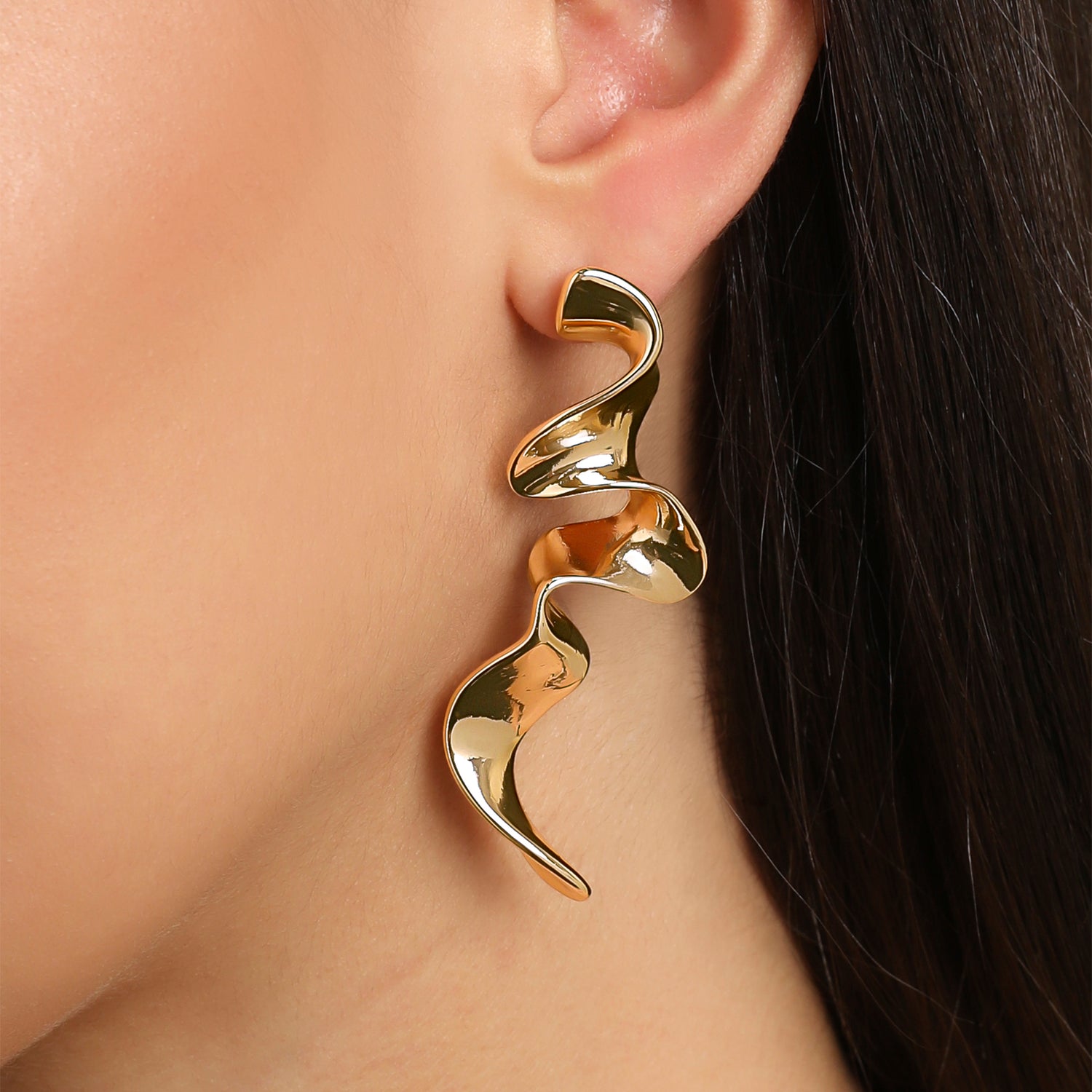BCBG Gold-Tone Squiggle Earrings