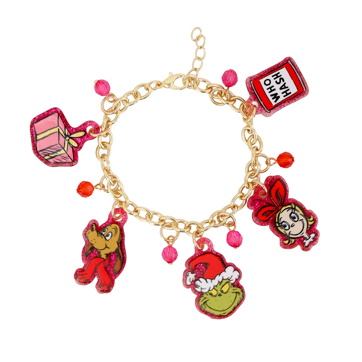 The Grinch Charm Bracelet for Women Official License, 6.5"+1"