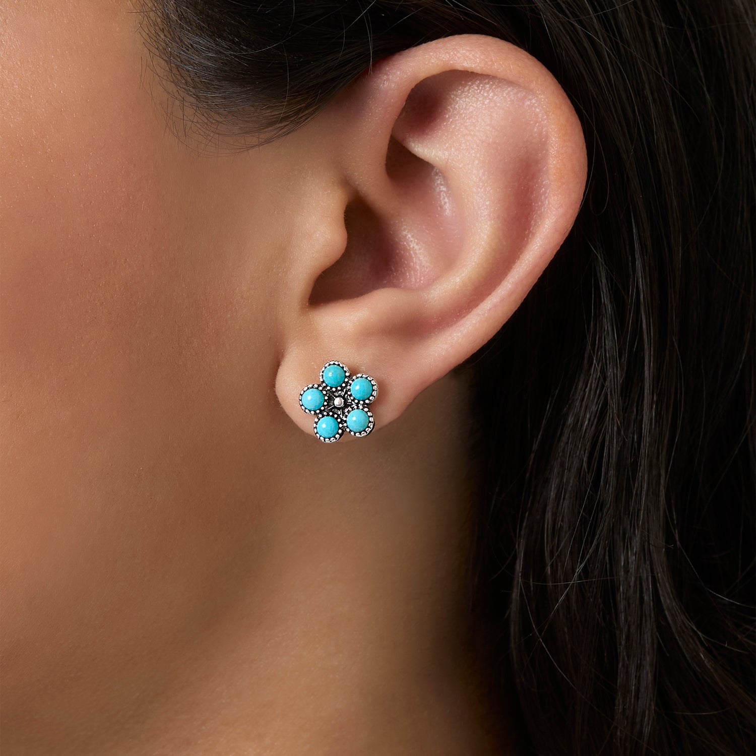 Jessica Simpson Turquoise Western Stud Earring Set - 5 Pairs