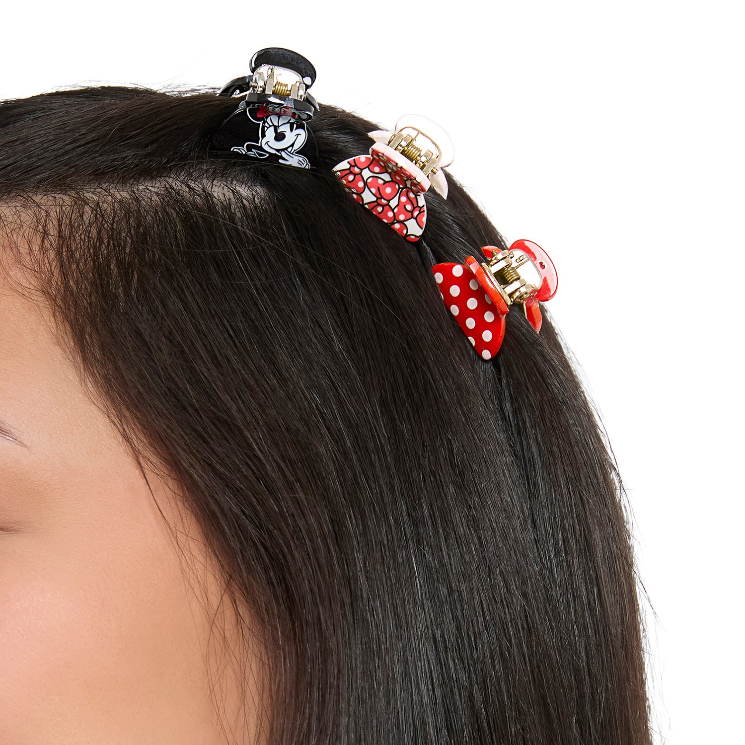 Disney Minnie Mouse Hair Clips Claw Small 6-Piece Set Official License