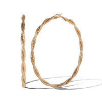 JS Jessica Simpson Gold Tone Twisted Hoop Earrings
