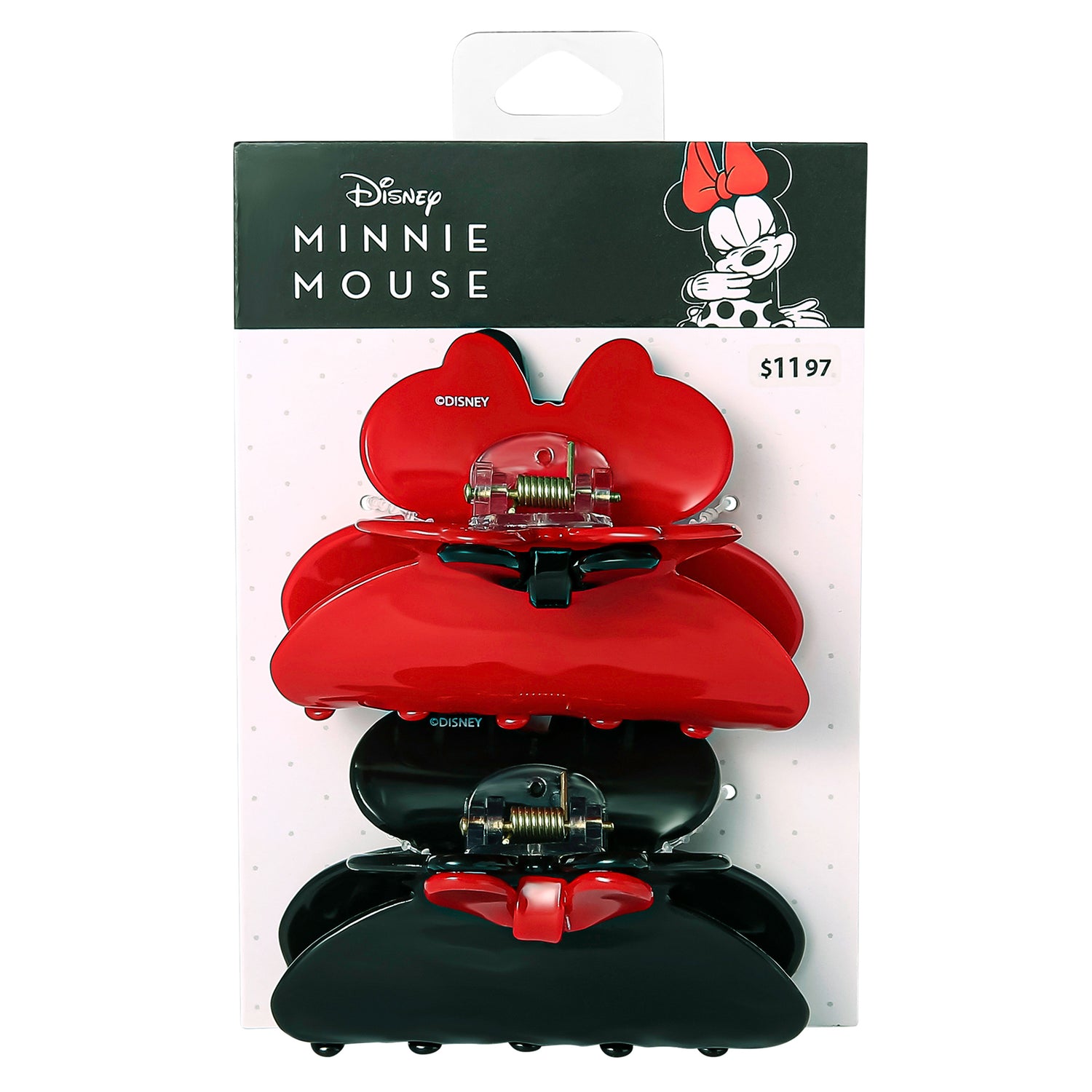 Disney Minnie Mouse Claw Clip Medium 2-Piece Set Official License