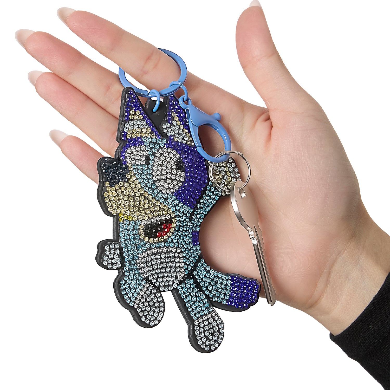 Bluey Pave Crystal Bag Charm Keychain