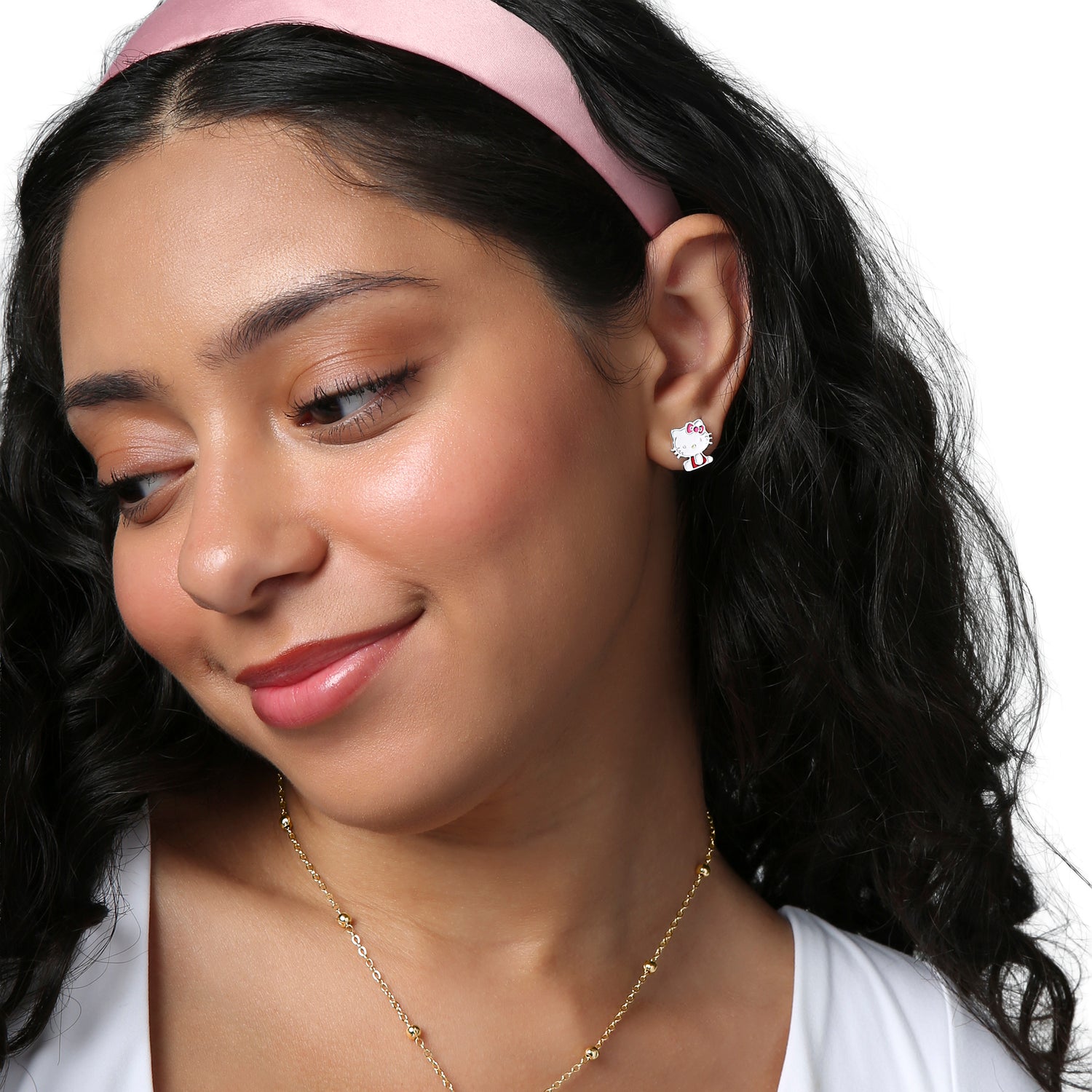 Hello Kitty Stud Earrings Set for Women, 2 Pairs, Sanrio Studs