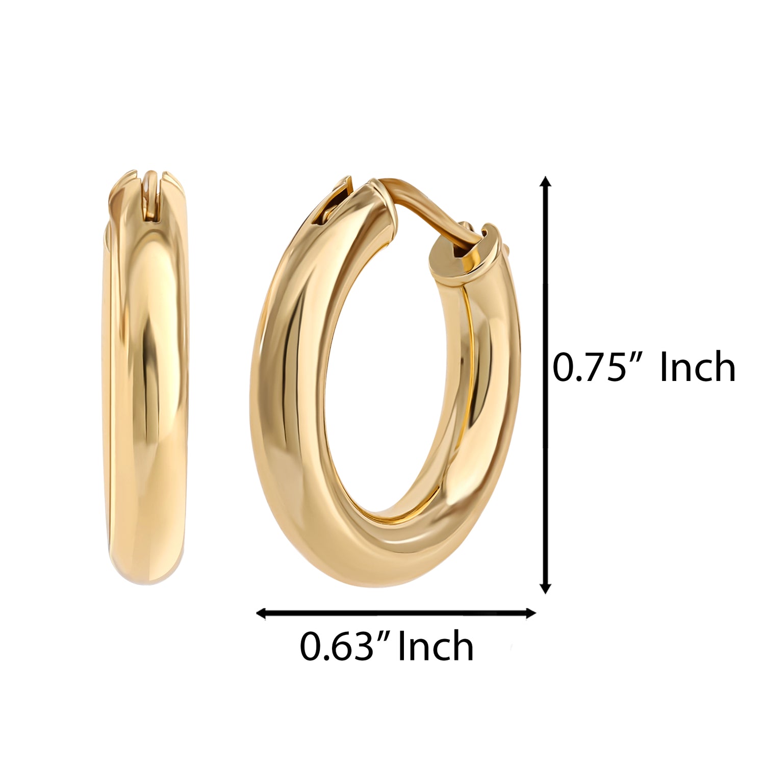 Jessica Simpson Polished Gold-Tone Chunky Hoop Earrings