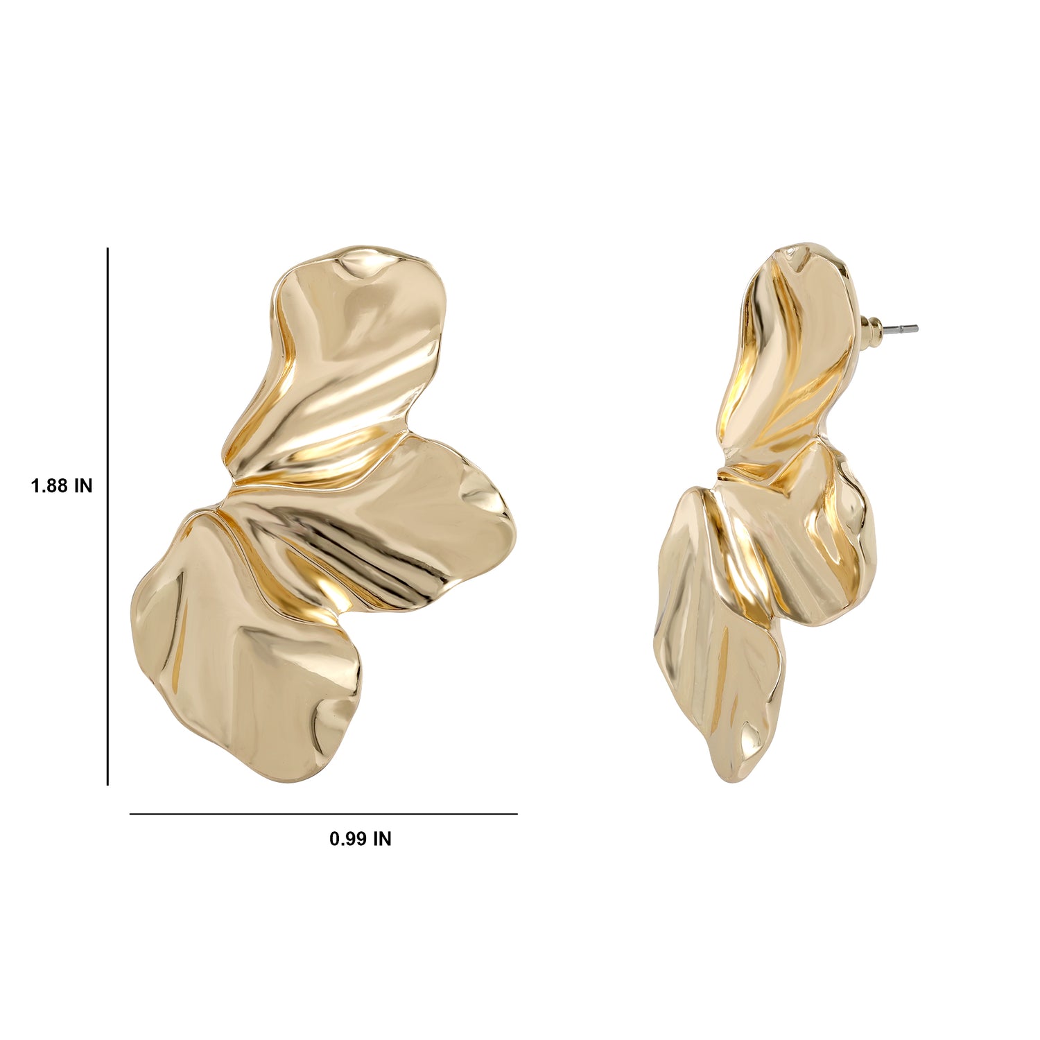 BCBG Gold-Tone Leaf Statement Earrings