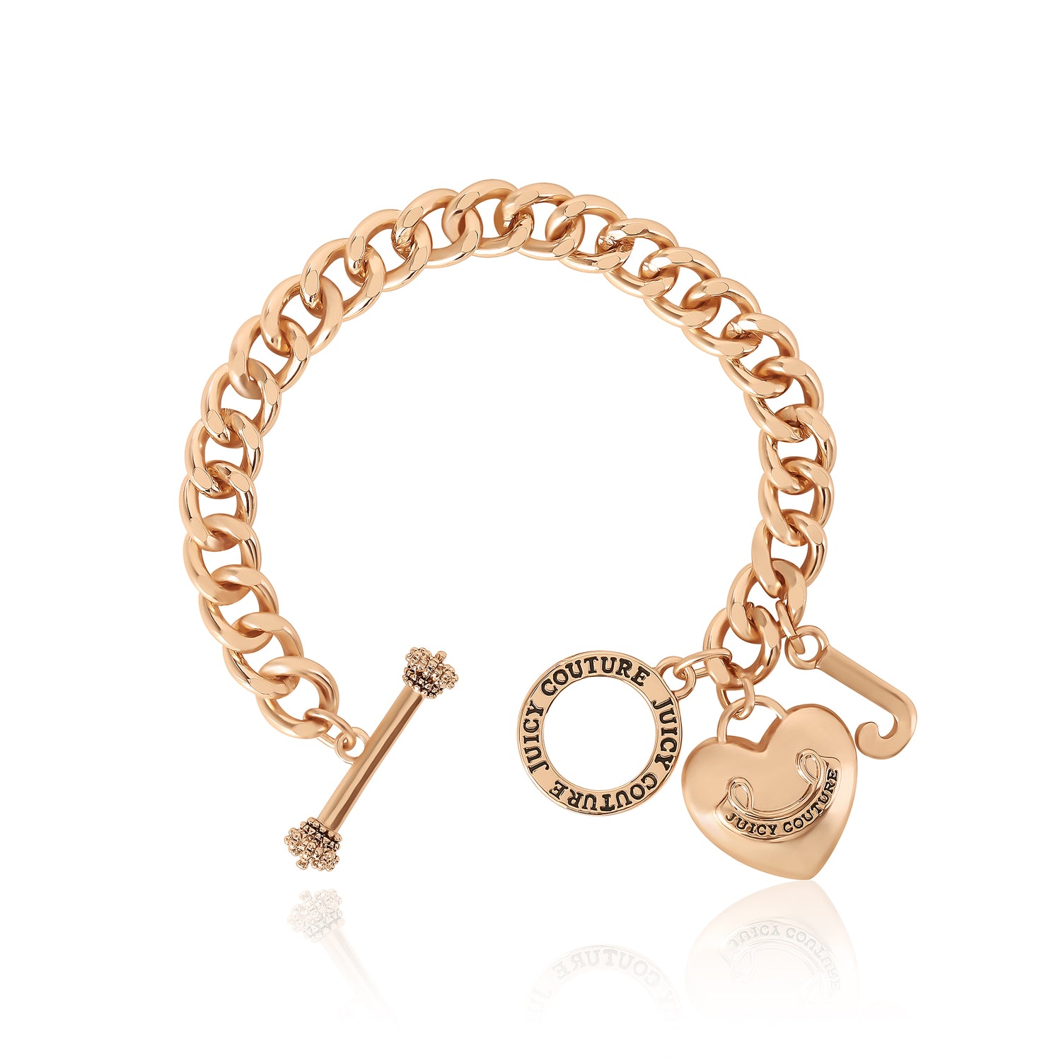 Juicy Couture Heart Toggle Charm Bracelet