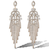 Jessica Simpson Crystal Fan Drop Earrings in Silver-Tone