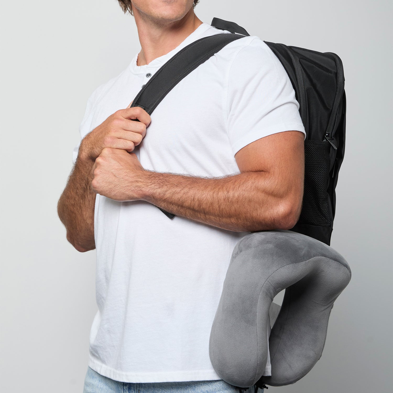 MEMBERS ONLY GRAY NECK PILLOW