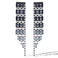 Jessica Simpson Tiered Crystal Fringe Earrings