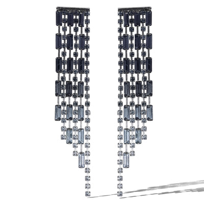 Jessica Simpson Tiered Crystal Fringe Earrings