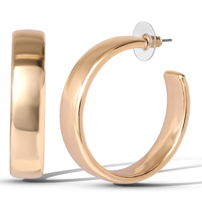 Jessica Simpson Textured Half Hoop Earrings