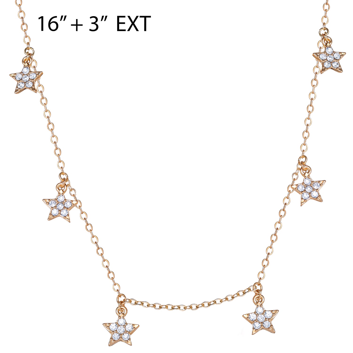 Jessica Simpson Gold-Tone Layered Necklace with Evil Eye and Star Charms