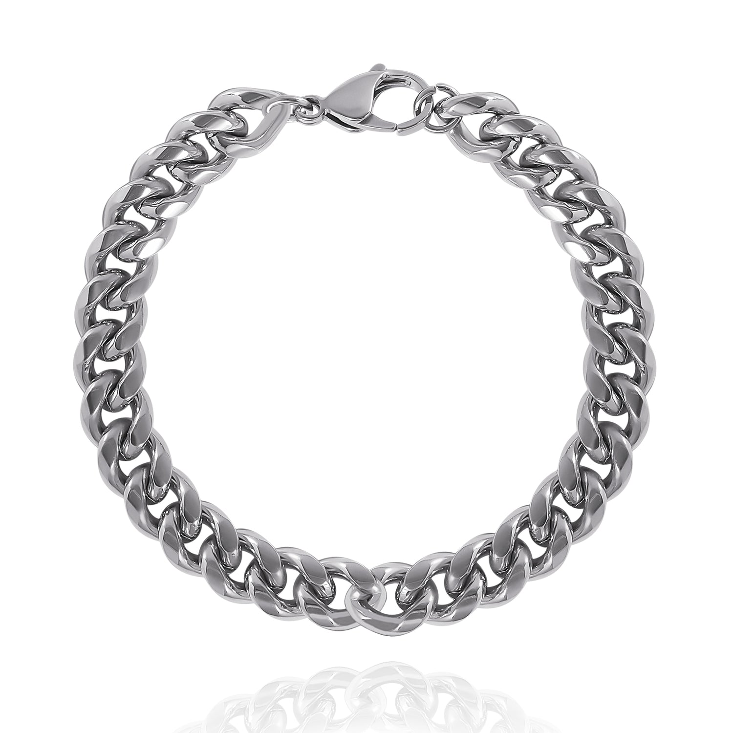 Lucky Brand Men's Silver-Tone Curb Chain Bracelet