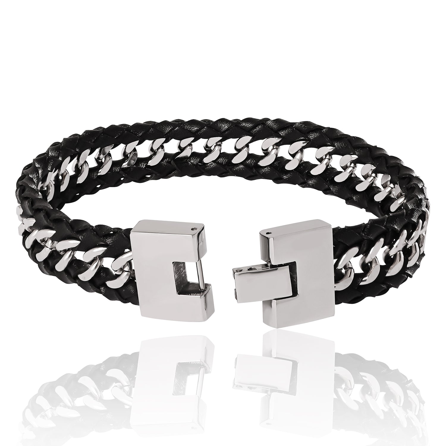 Lucky Brand Braided Chain Overlay Bracelet - 8.5''