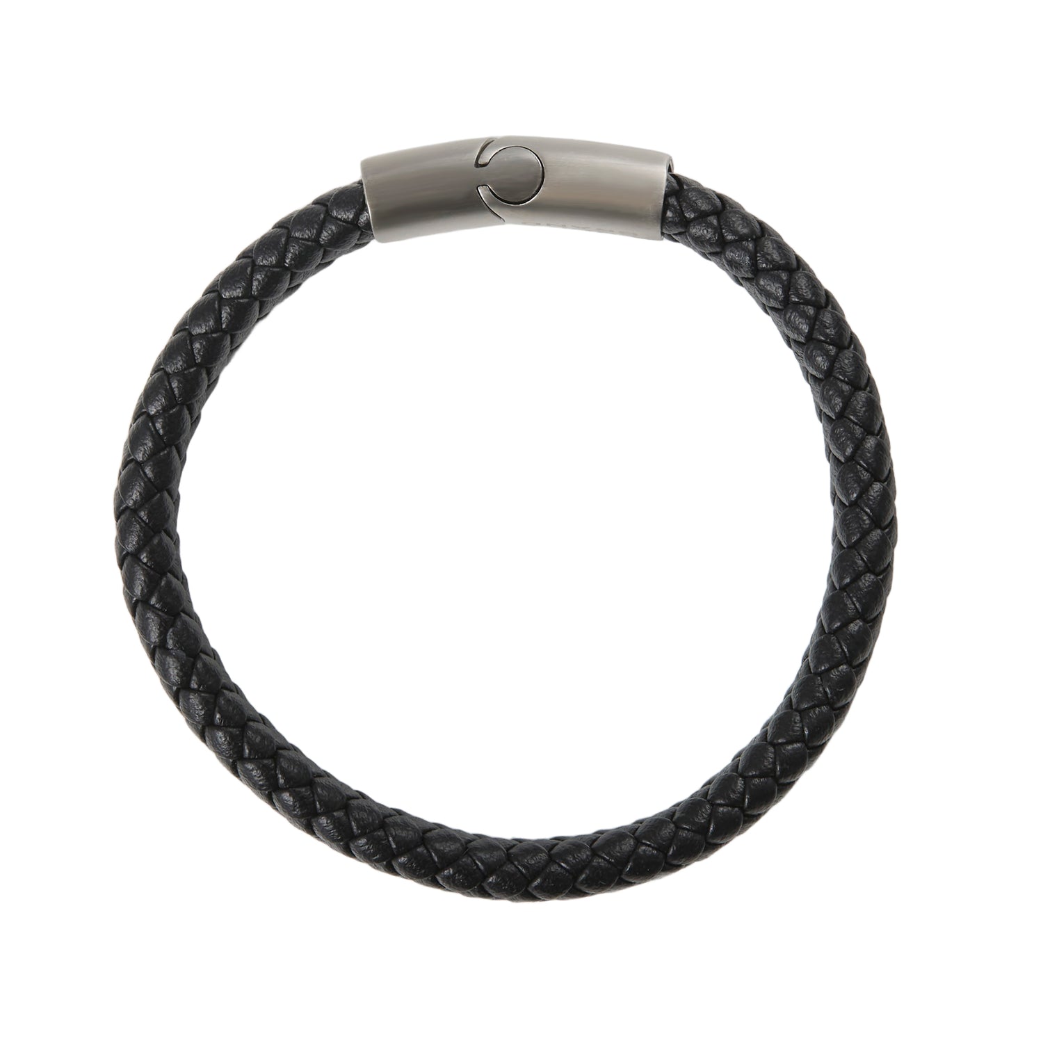 Lucky Brand Wide Woven Microfiber Leather Bracelet for Men, 8.25"