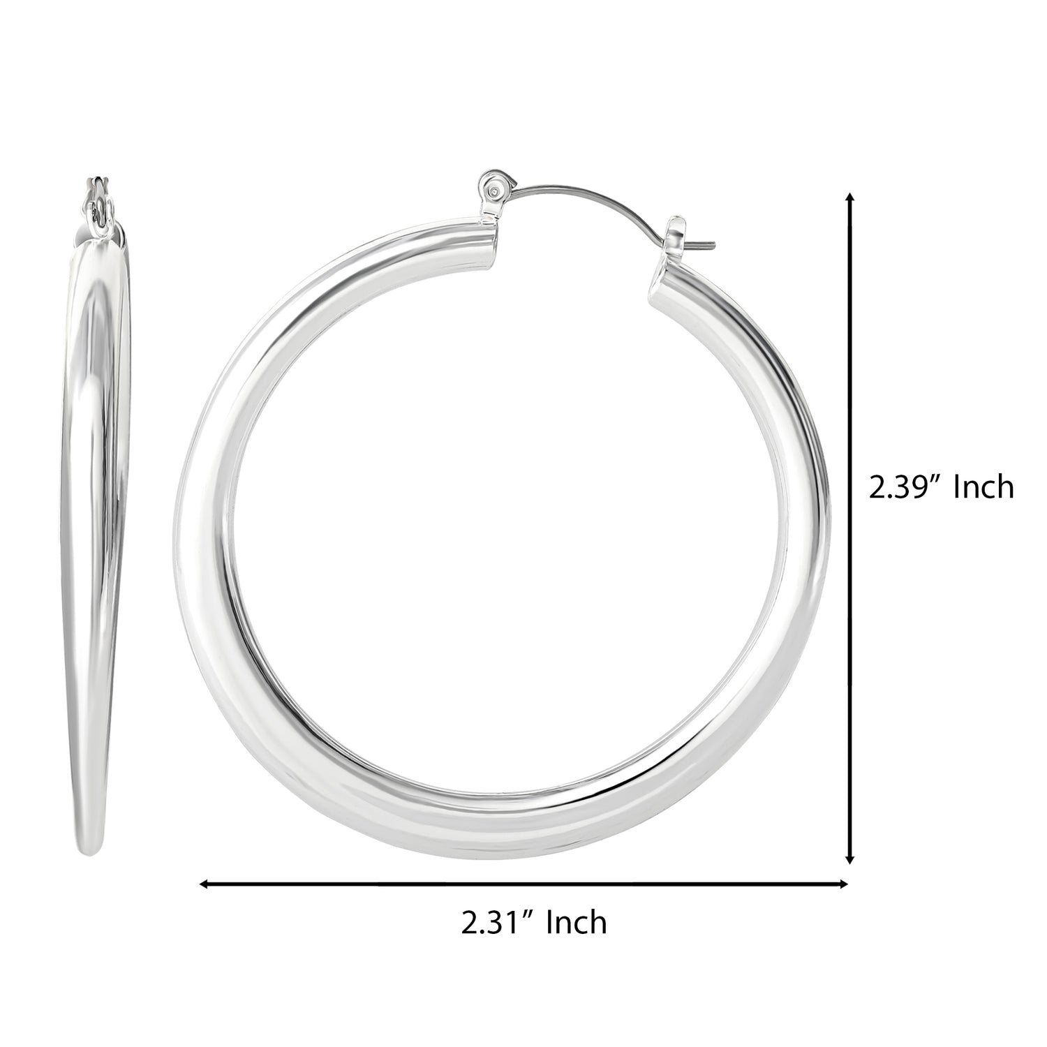 Jessica Simpson Silver-Tone Hoop Earrings – Classic Statement Hoops