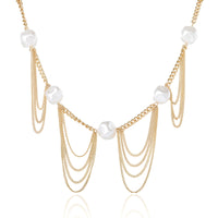 BCBG Oversized Pearl Chain Necklace