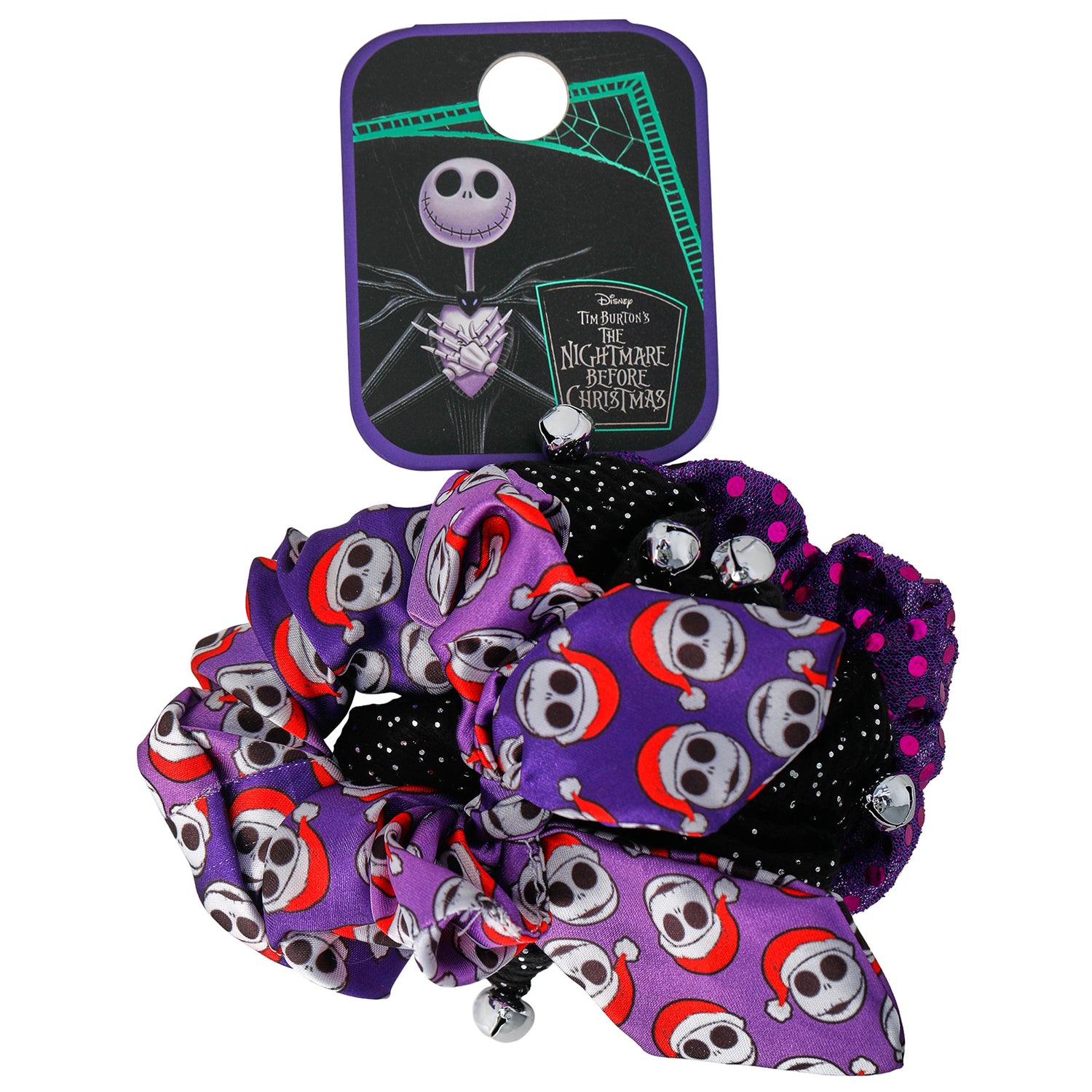 The Nightmare Before Christmas Hair Scrunchies 3-Piece Set Official License