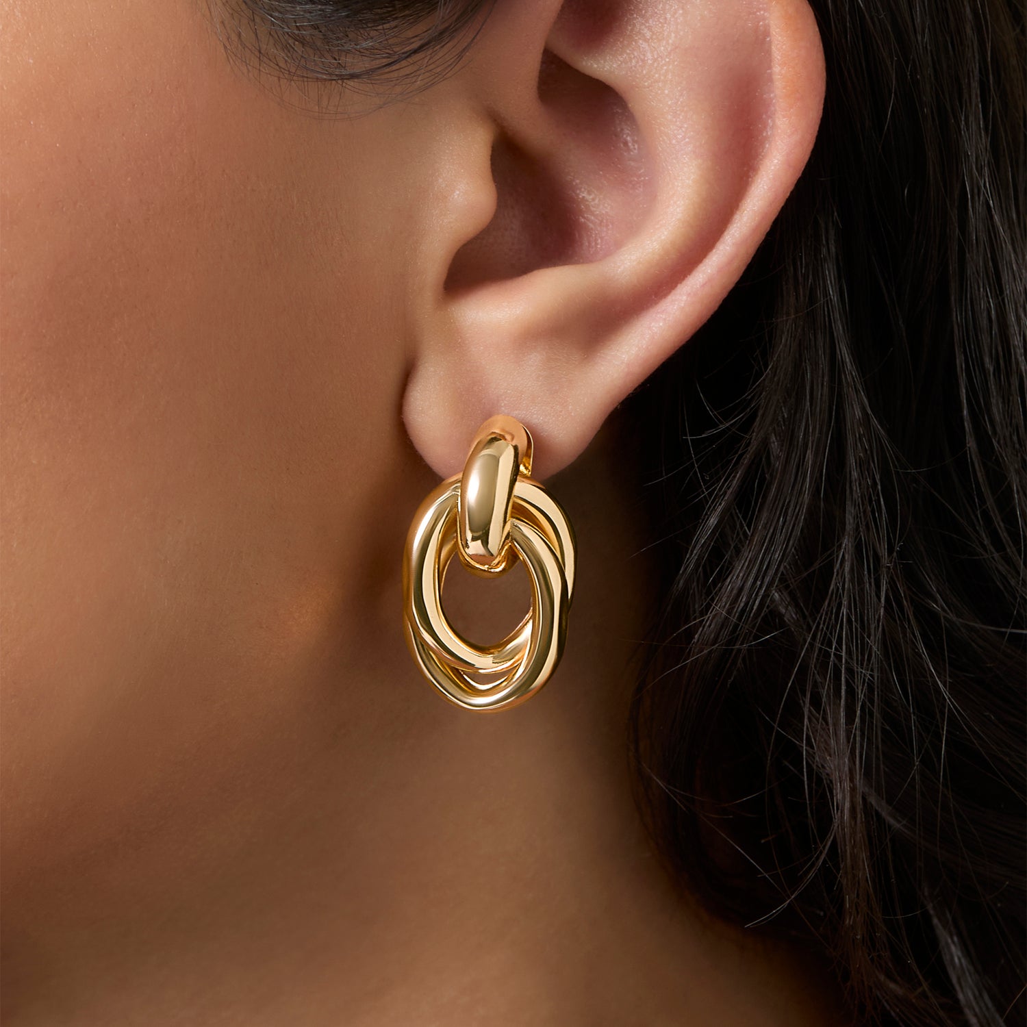 Jessica Simpson Heart Circle Stud Earring Set