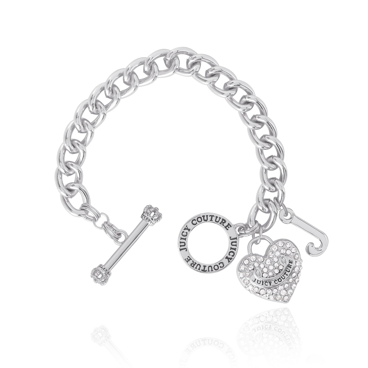 Juicy Couture Heart Toggle Charm Bracelet