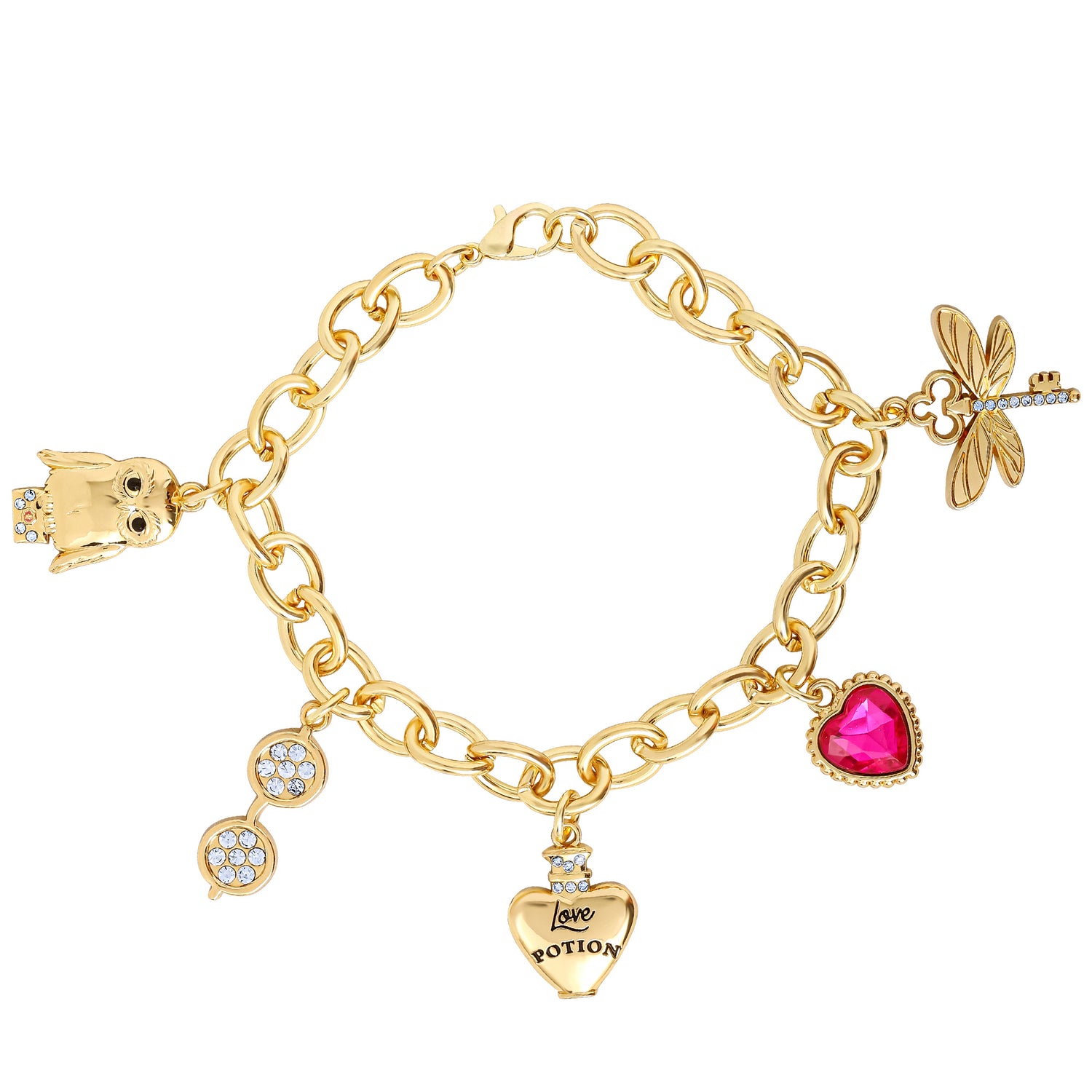 Harry Potter Charm Bracelet for Women Official License, 7.5"