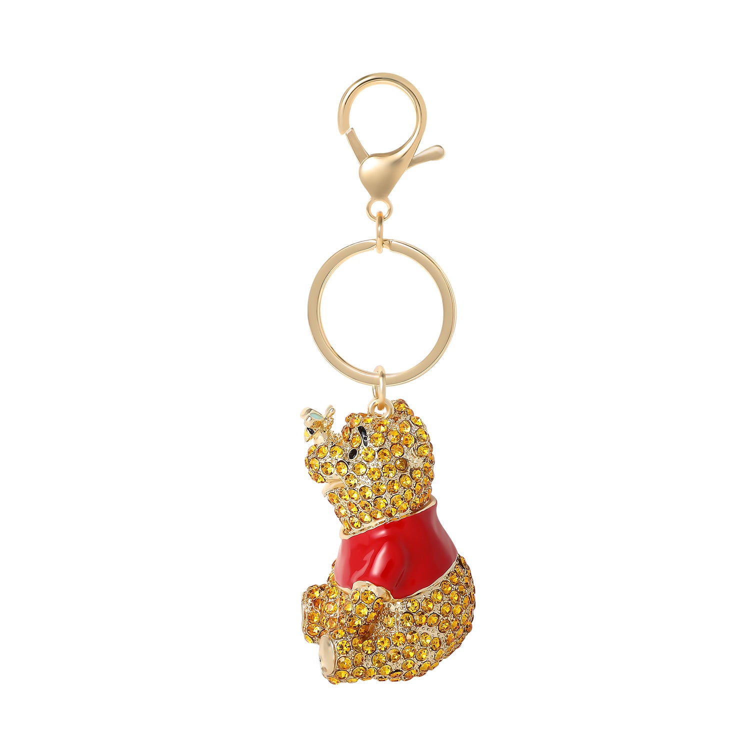 Disney Winnie the Pooh Crystal Pavé Bag Charm Keychain – Officially Licensed