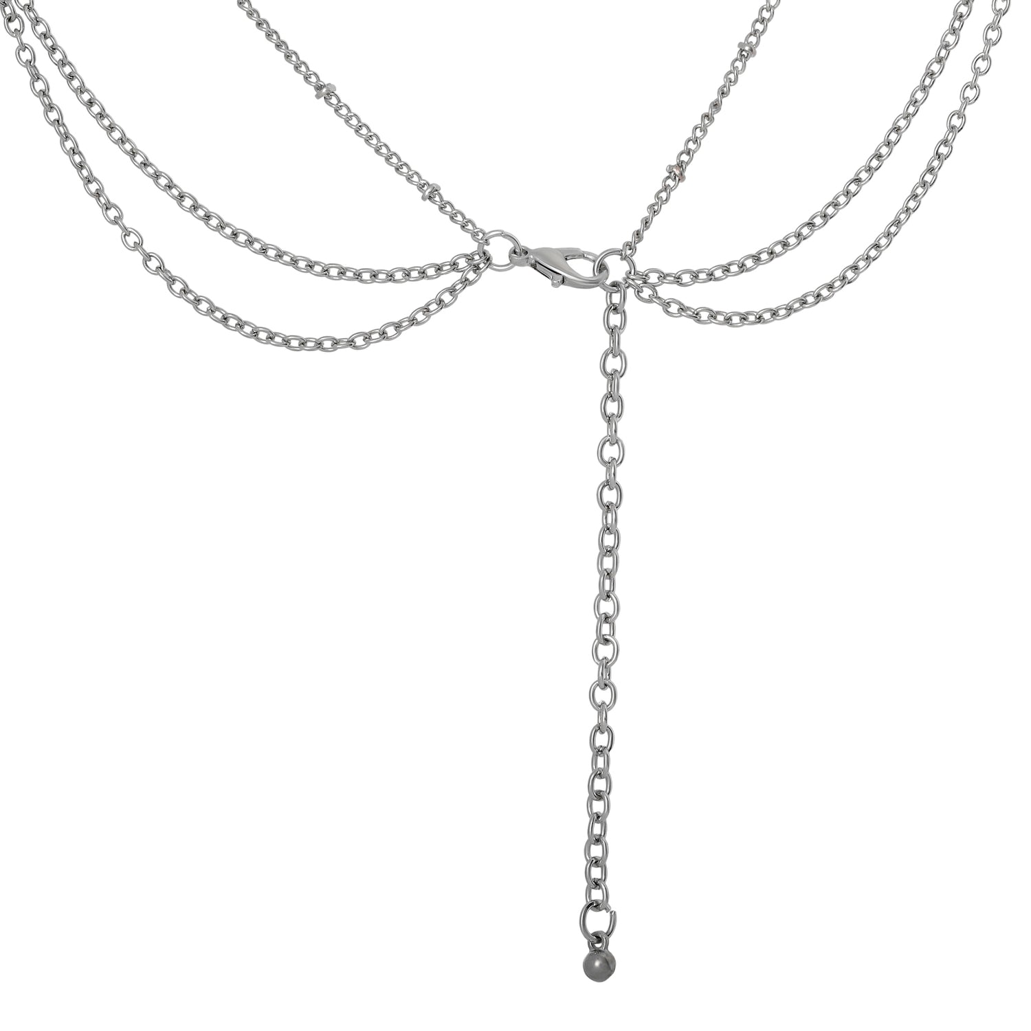 Peanuts Snoopy and Woodstock Layered Necklace for Women, 16/17/18"+3.25"