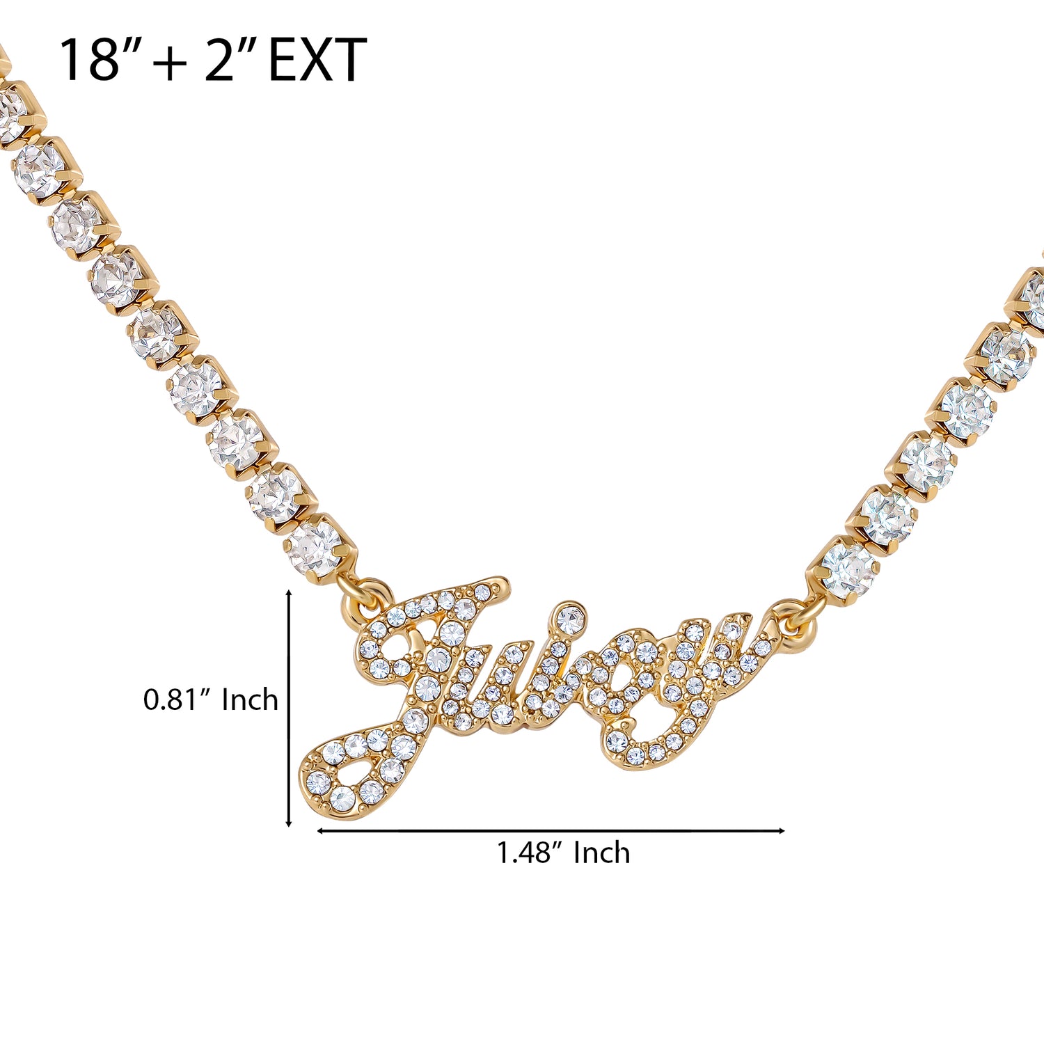 Juicy Couture Script Logo Chain Necklace
