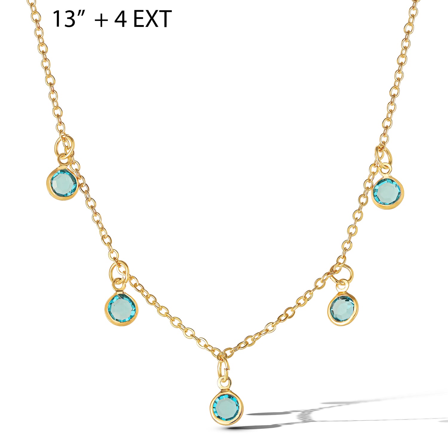 Jessica Simpson Gold-Tone Layered Necklace with Heart and Turquoise Accents