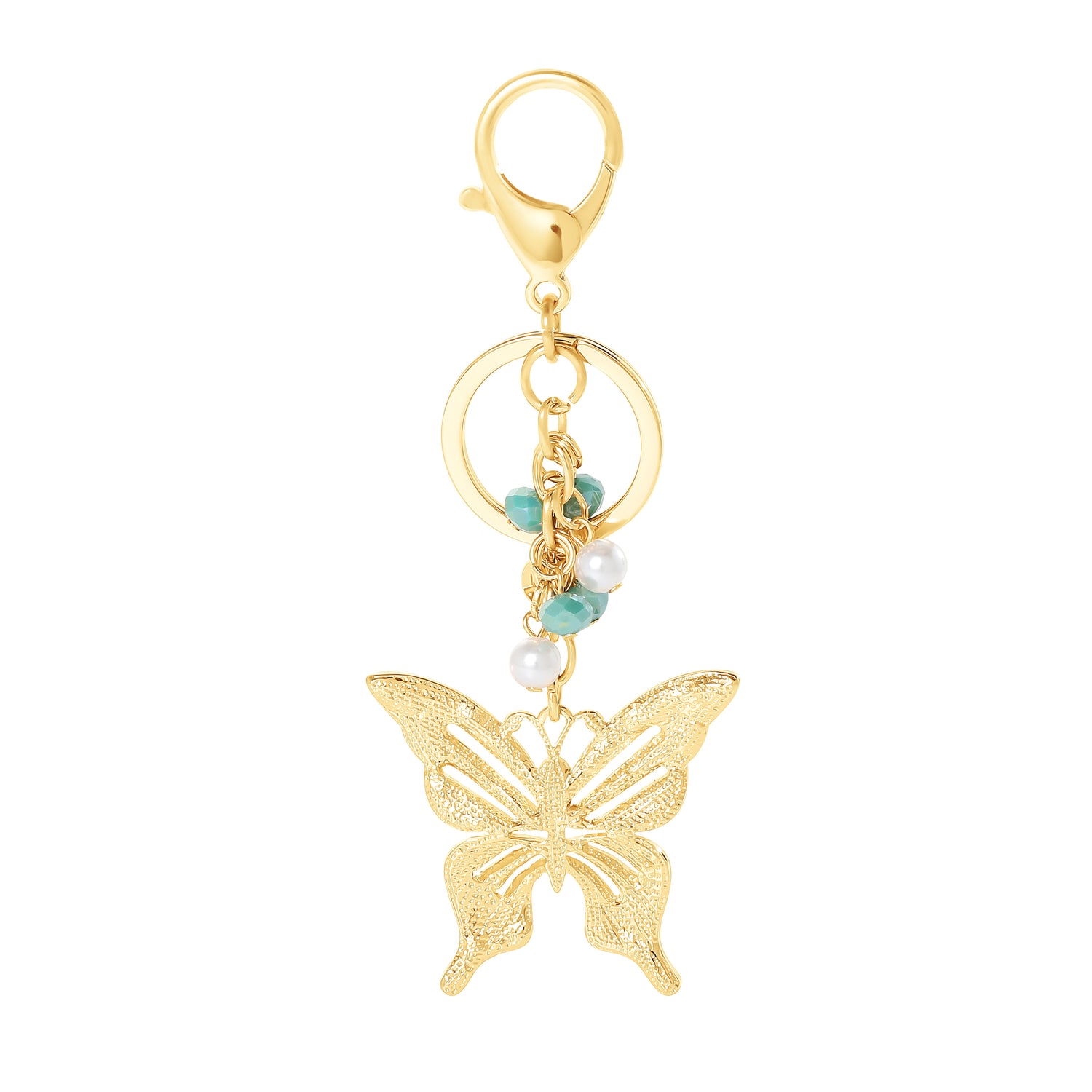 Jessica Simpson Pave Crystal Butterfly Keychain