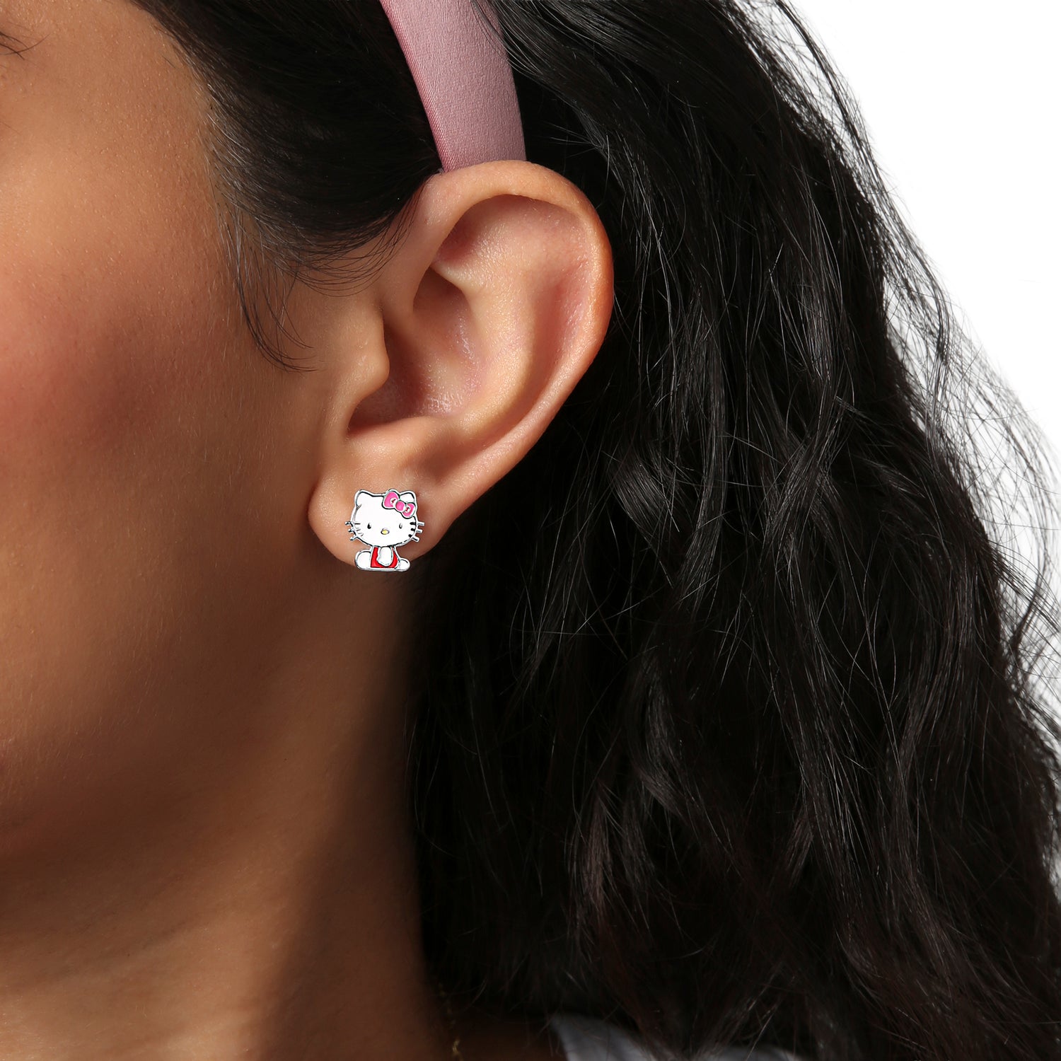 Hello Kitty Stud Earrings Set for Women, 2 Pairs, Sanrio Studs