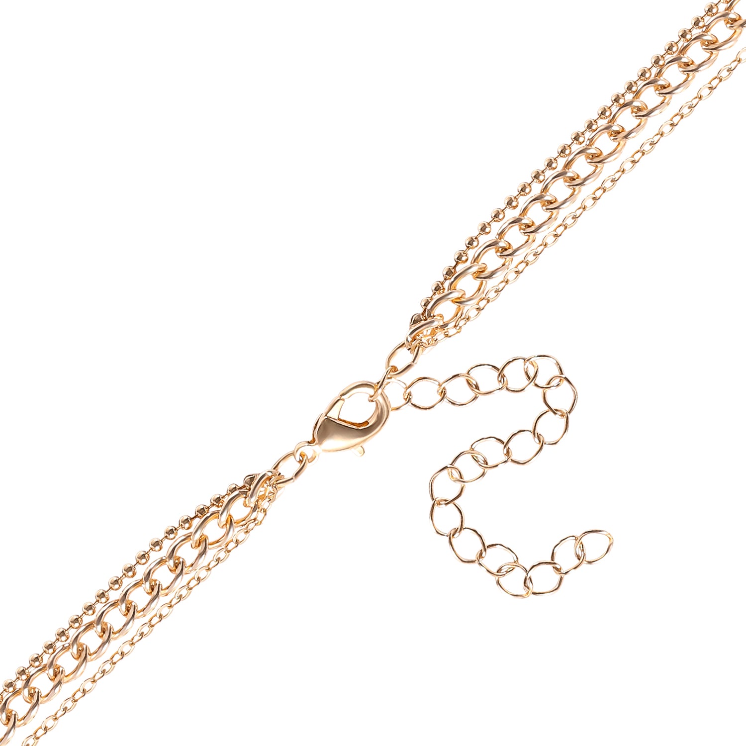 Jessica Simpson Gold-Tone Multi-Charm Heart Layered Necklace Set