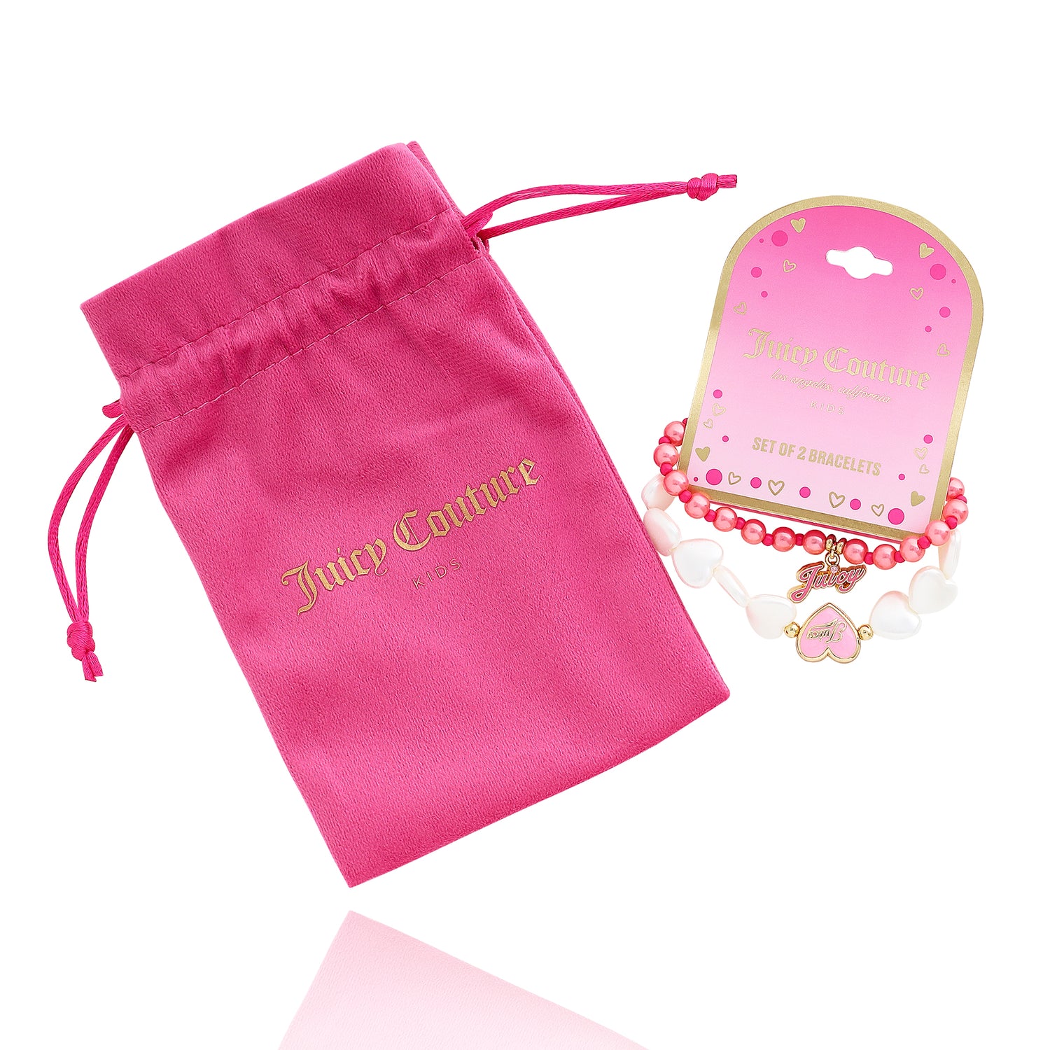 Juicy Couture Kids Choose Juicy Heart Charm 2 Piece Beaded Jewelry