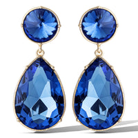 Jessica Simpson Blue Teardrop Statement Earrings