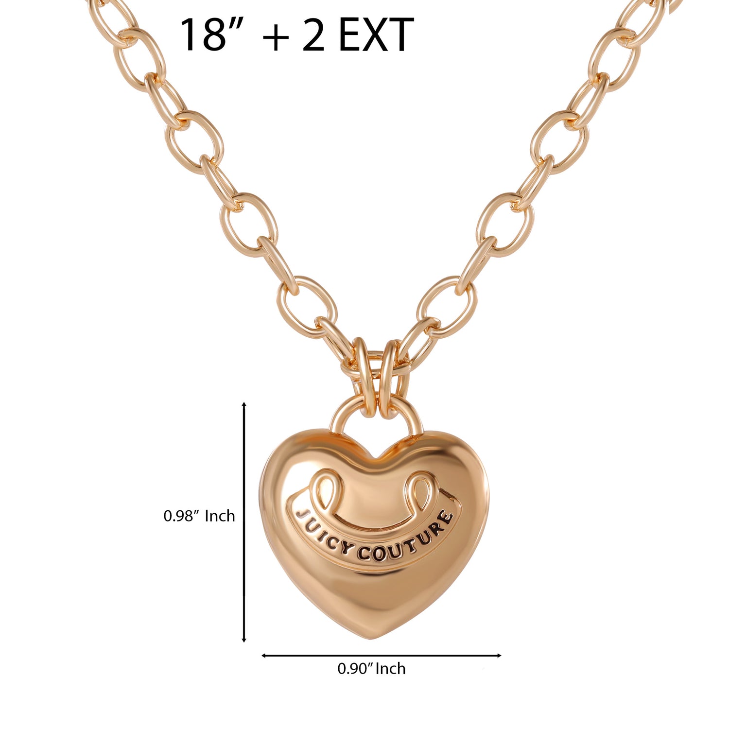 Juicy Couture Gold-Tone Heart Pendant Necklace
