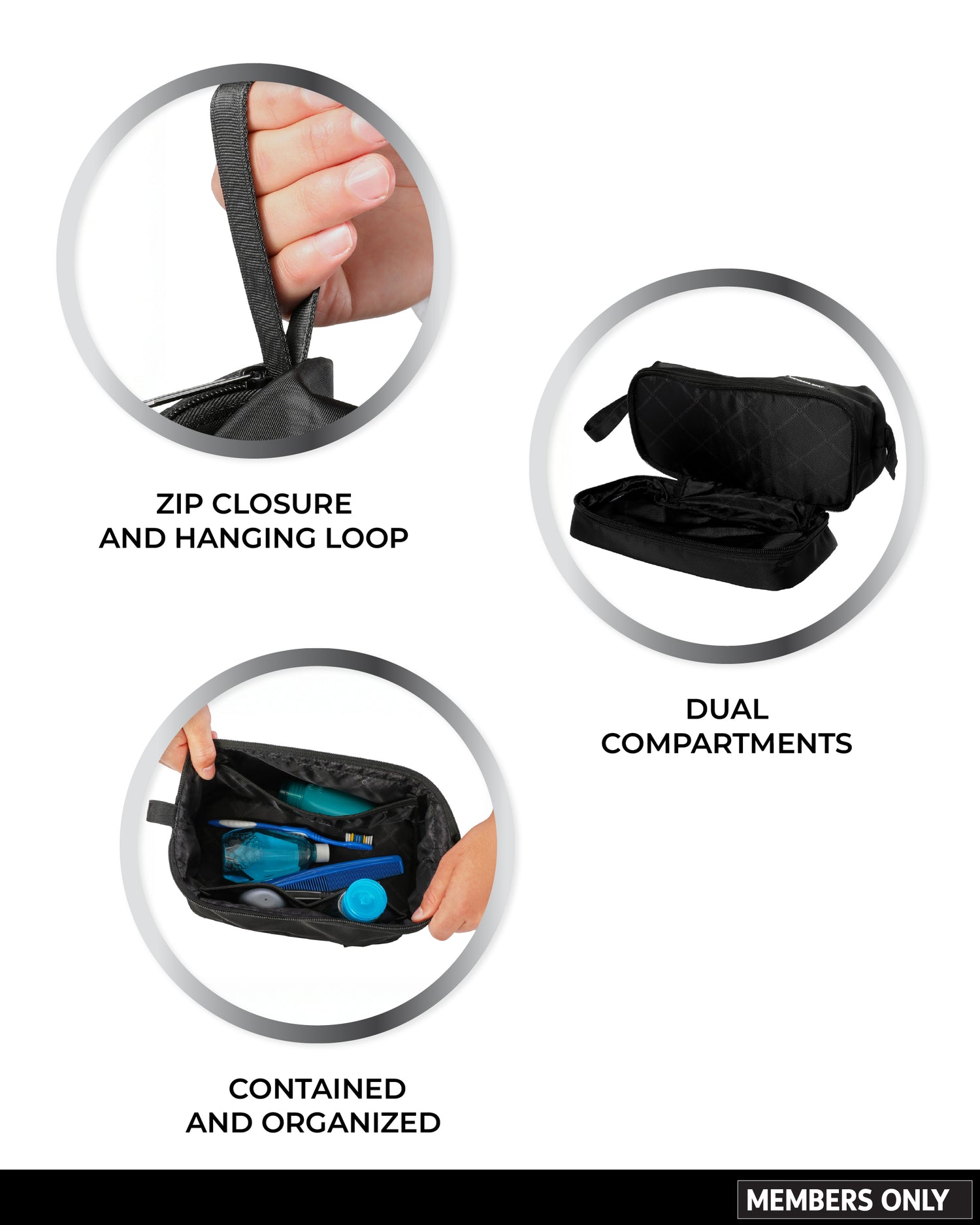 Travel Pouch with Zipper Closure