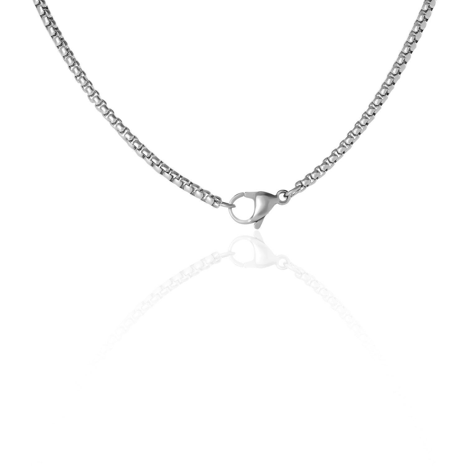 Lucky Brand Mens Dice Pendant Necklace - 22'' Stainless Steel Box Chain
