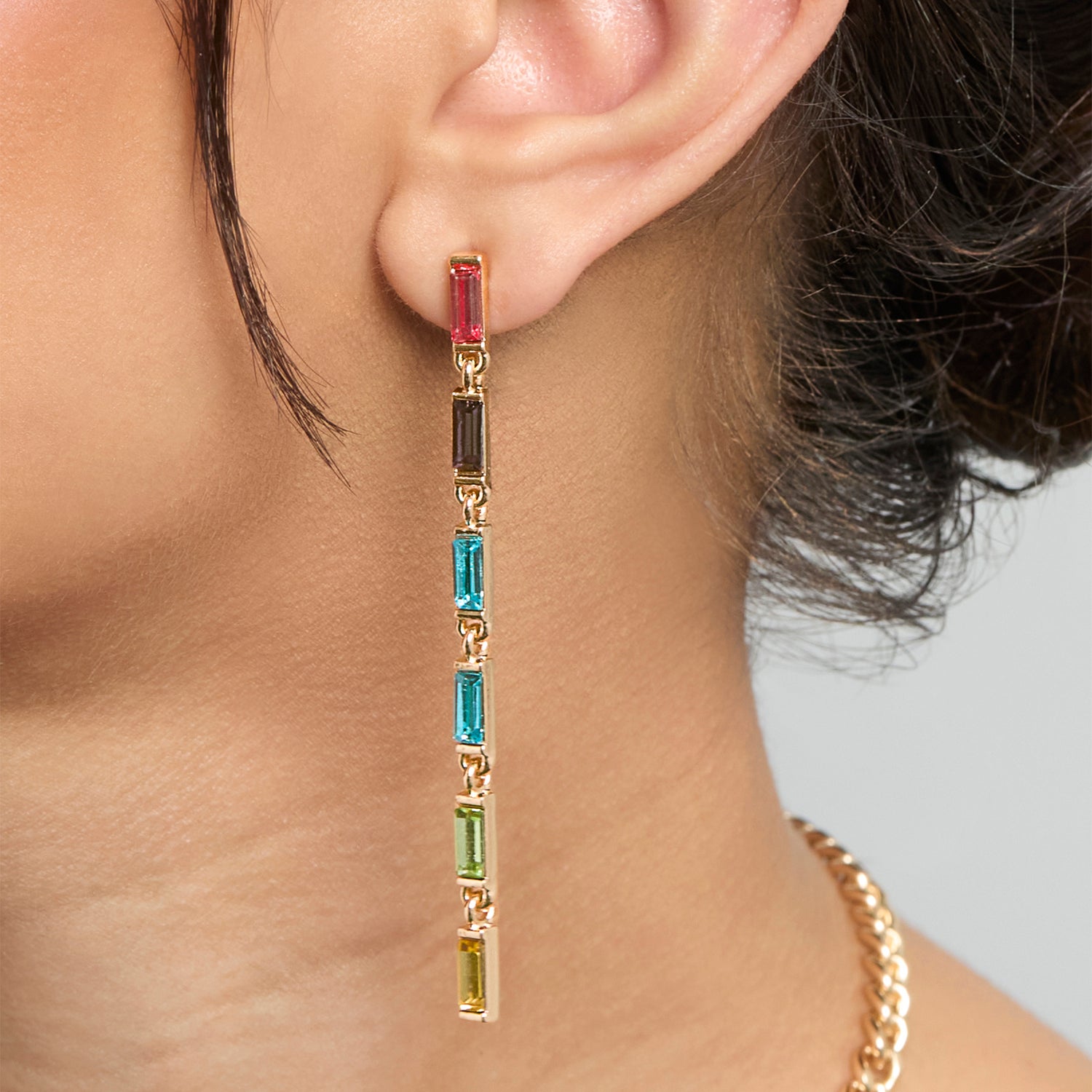 BCBGeneration Rainbow Linear Drop Earrings