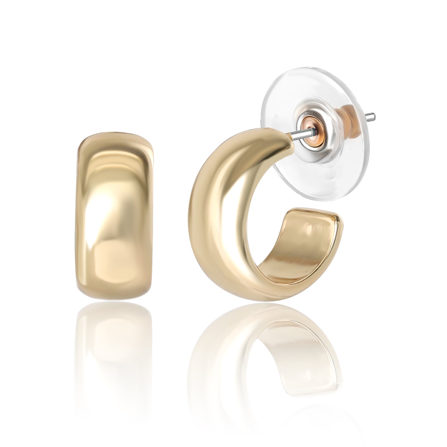 Jessica Simpson Gold-Tone Stud and Hoop Earring Set