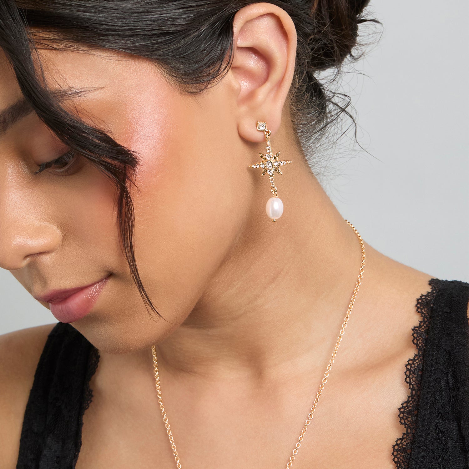 BCBGeneration Mismatch Moon & Star Drop Earring