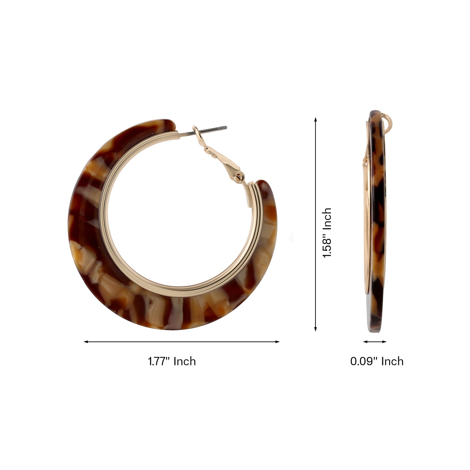 Jessica Simpson Hoop Earrings for Women Gold-Tone, Earth-Toned Hoops
