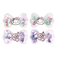 Hello Kitty Mermaid Hair Clips 4-Piece Set Official License, Snap Back Shaker Hair Clips, Sanrio Accessories
