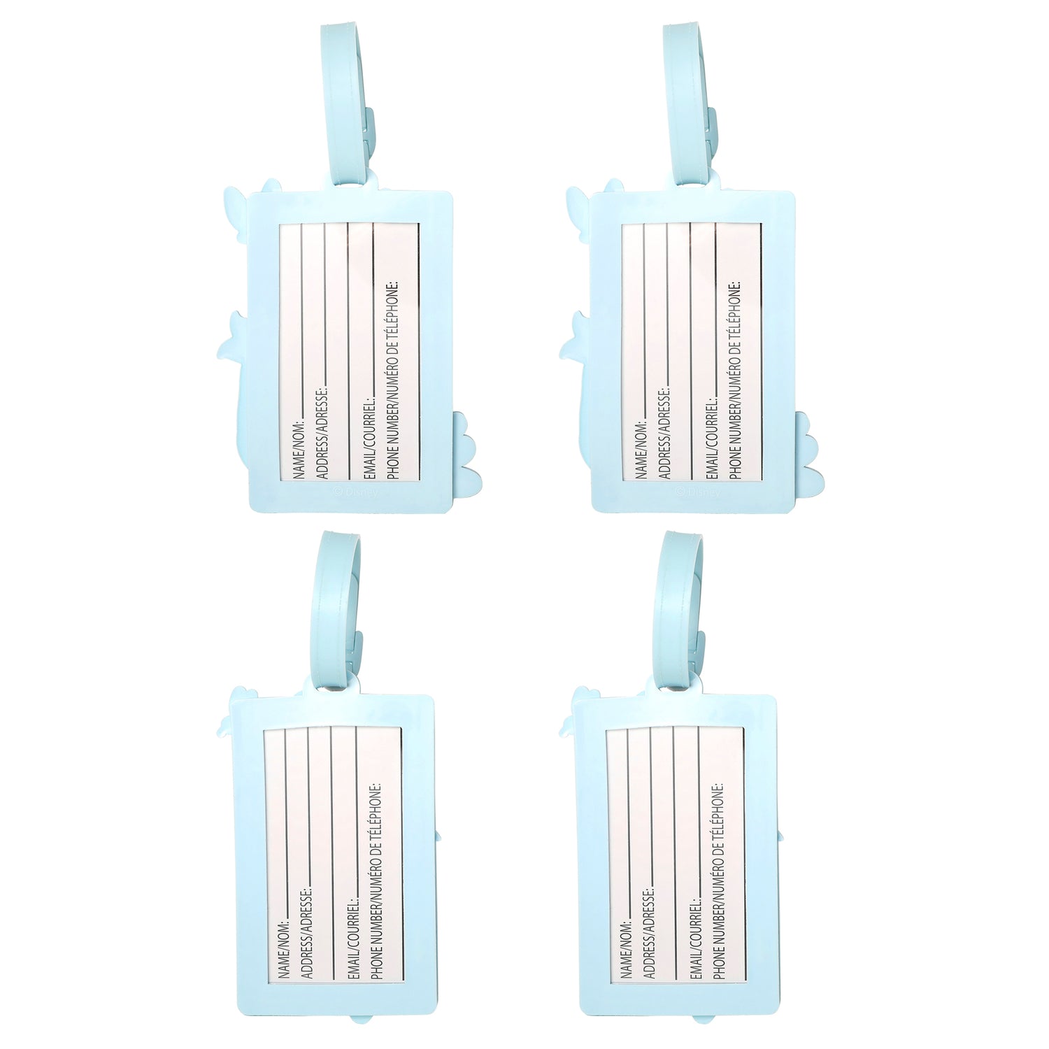 Winnie the Pooh 4 Piece Silicone Luggage Tag Set