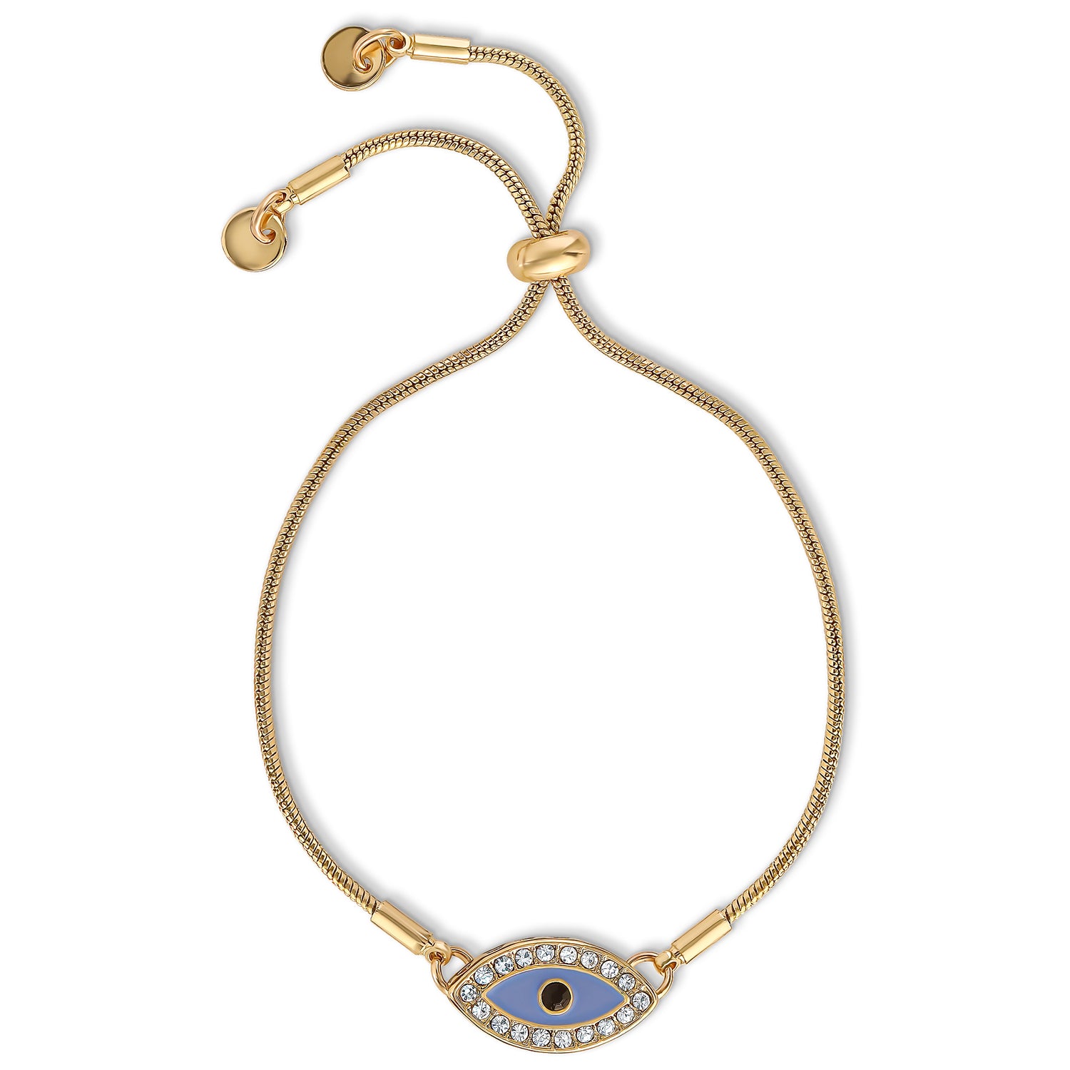 Jessica Simpson Multi-Color Beaded Bracelet Set with Evil Eye Charm - Boho Chic Stackable Bracelets